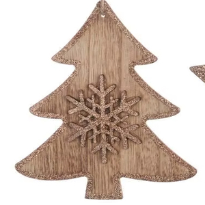 Premium Wooden Hanging <b>Tree</b> <b>Ornament</b> For Christmas <b>Tree</b> Handmade Eco Friendly Wooden Decor Item - Product Image 1