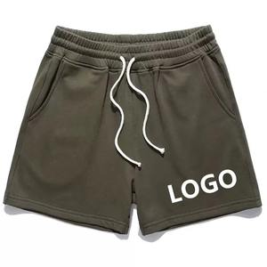 Pantalones Cortos de Algodón Personalizados con Dobladillo sin Rematar, Lavado Ácido, Estilo Jogger, Rasgados, de Felpa Francesa, Lisos, de Forro Polar, Estilo Urbano para Hombre - Product Image 2
