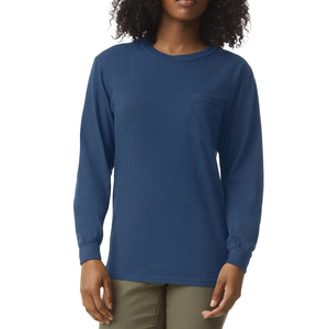 Chemise à manches longues sur mesure pour femmes, t-shirt en coton biologique durable de haute qualité, vêtements écologiques durables - Product Image 3
