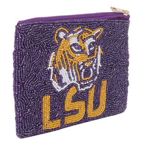 Porte-monnaie perlé coloré fait à la main pour les adolescents pochette à fermeture éclair en tissu personnalisé portefeuille d'argent de poche pour enfants en gros - Product Image 2