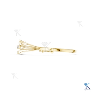 Lab Grown Diamond Filled Brilliant Cut Wavy Multi Strand <b>Bangle</b> 14K 18K <b>Solid</b> <b>Gold</b> Fine Unisex Organic Flowing Design Luxury - Product Image 5
