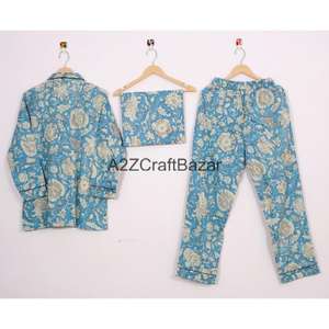 Conjuntos de Pijamas de Punto con Cintura Elástica y Estampado Floral Personalizado para Mujer, para Todas las Estaciones: Verano, Invierno, Otoño y Primavera - Product Image 4