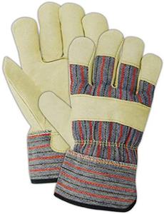 Vente en gros Gants de travail de sécurité standard canadiens Rigger Cuir Pas cher Coton Cuir de vache fendu Fonction anti-coupure Construction - Product Image 4