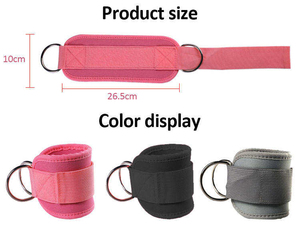 Heavy Duty Ankle Strap Gym <b>Cable</b> <b>Attachment</b> Leg Workout Glute Kickback Fitness Strap OEM Supplier - Product Image 4