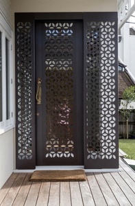 Portail double en fer forgé KHP, forgé à la main, avec ouverture de style européen, montage facile, finition durable avec revêtement en poudre, extérieur - Product Image 4