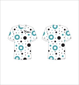 T-shirt à manches courtes à pois pour homme Ferocious, impression par sublimation, respirant, coupe classique, col rond, vêtements décontractés - Product Image 1