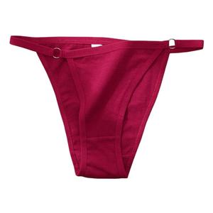 Tanga de cintura baja de color liso para mujer, sexy, acanalada, para uso diario, ropa interior femenina de moda económica - Product Image 2