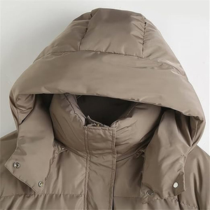 Chaqueta Acolchada con Capucha para Mujer, Abrigo de Invierno de Manga Larga, Grueso, de Color Sólido, Informal, con Relleno de Poliéster - Product Image 5