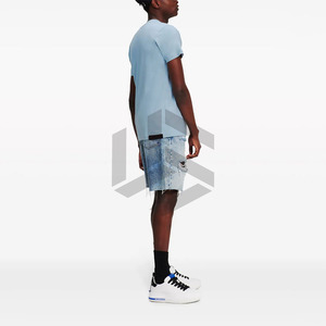 Shorts en jean décontractés pour hommes, coupe ample, avec fermeture éclair, style skate, shorts de rue pour hommes, fabriqués au Pakistan - Product Image 6