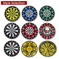 Jeu de fléchettes en laiton et fer de 12 pouces/15 pouces/17 pouces à prix abordable avec des fléchettes à pointe en acier de haute qualité, noir