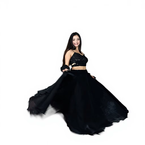 ชุดเลเฮนกาโชลีผ้าจอร์เจตต์เนื้อนุ่มทันสมัย พร้อมงานปักเลื่อมคุณภาพพรีเมียม สำหรับงานปาร์ตี้และงานแต่งงานของผู้หญิง - Product Image 1