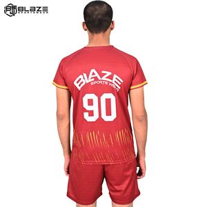 Ensemble de maillots de football unisexes personnalisés nouvelle saison maillot de football 100% polyester à séchage rapide avec logo personnalisé et noms/numéros - Product Image 3