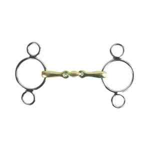 Mors de cheval en acier inoxydable, mors à anneau en D Mullen pour l'équitation, l'entraînement et l'équipement de bridonnerie, contrôle durable - Product Image 2