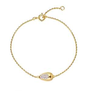 Ensemble de bijoux en gros, bracelet diamanté, mode, plaqué or 18 carats, zircon pavé étincelant, bracelet délicat pour elle - Product Image 1