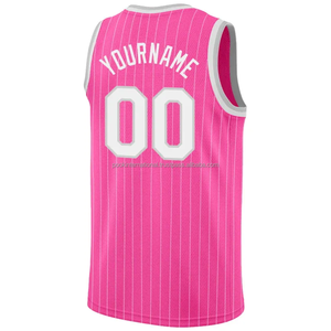 Custom Striped Basketball Jersey Sleeveless Breathable Adult Size All Seasons Custom Sublimation Printed Basketball Jersey - Product Image 6