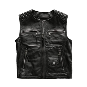 Ropa de Moda para Hombre, Chaleco de Cuero de Diseño Personalizado, Chaleco de Cuero Transpirable Hecho en Pakistán, Precio Económico al por Mayor - Product Image 3
