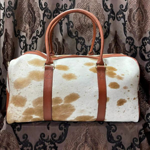 Bolsa de Viaje de Cuero Genuino, Ligera, Hecha a Mano, con Cierre, Multifuncional, Unisex, Estilo Vintage, Grande - Product Image 1