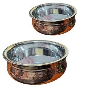 ชุดชามทองแดง 2 ใบ สไตล์แฮนดี ขนาด 100 มล. และ 200 มล. ภาชนะใส่อาหารสวยงามสำหรับใส่ถั่ว สลัด และตกแต่งโต๊ะอาหาร - Product Image 3