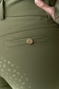 Pantalones de equitación de invierno para mujer y niña, de cintura alta, impermeables, con asiento completo, parche en la rodilla, compresión y silicona. - Product Image 4