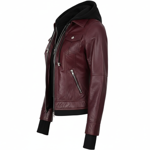 Chaqueta de Piel de Oveja para Mujer con Acabado Teñido, Diseño Personalizable, Impermeable y Ecológica - Product Image 3