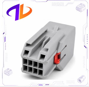 Connecteur de faisceau de câbles automobile 30968-1080 compatible 8 broches mâle H-DAC 64, contact en cuivre, boîtier en nylon IP66, 2,54 mm, gris - Product Image 1