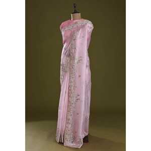 Sari de Diseño con Bordado Multicapa, Codificación y Lentejuelas para Moda India y Pakistaní - Product Image 5