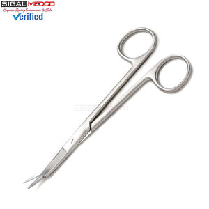 กรรไกรตัดเย็บแบบโค้ง Goldman Fox ขนาด 5 นิ้ว ทำจากเหล็กกล้าไร้สนิม สำหรับงานผ่าตัด ทันตกรรม สัตวแพทย์ และตัดเย็บเนื้อเยื่อ - Product Image 2