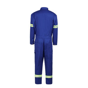 Overol Ignífugo 100% Algodón Azul FR con Cintas Reflectantes Ropa de Trabajo - Product Image 2