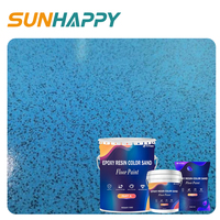 Système de revêtement de sol en résine époxy écologique à base de sable, auto-nivelant, peinture de sol en sable coloré, liquide à appliquer au pinceau
