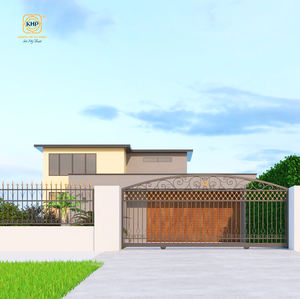 Puerta Corredera Automática Inteligente de Hierro Forjado Personalizada, Puerta de Entrada Eléctrica Forjada a Mano, Galvanizada en Caliente, Duradera, con Modelado 3D - Product Image 2