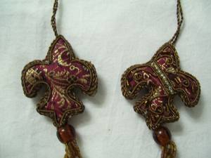 Décorations de Noël de luxe en acrylique, ornements suspendus, broderie manuelle simple face, étoile, papillon pour la maison - Product Image 5