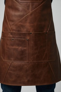 Delantal de Cuero Genuino con Tirantes Cruzados, Protección Antiolores, Diseño Ligero e Informal para Comodidad Durante Todo el Día, Equipo de Trabajo Profesional - Product Image 3