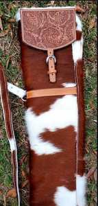 Sac de Selle en Cuir de Vachette Style Western à Motif Floral Gaufré avec Fermeture Éclair – Idéal pour l'Équitation et les Voyages en Extérieur – Vente Flash - Product Image 4