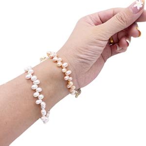 สร้อยคอมุกน้ำจืดทรงกลีบดอกไม้สไตล์บาโรกย้อนยุคแบบเกาหลี ดีไซน์เรียบง่ายสำหรับใส่ที่ไหปลาร้า - Product Image 5