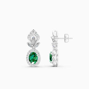 JEWELLERY PLANET Pendientes de Oro de 9K de Lujo con Circonitas de Corte Cojín, Diseño de Corona Bohemia para Joyería de Boda Unisex - Product Image 5
