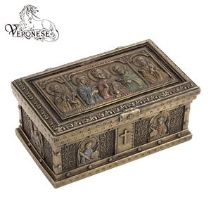 Caja de Recuerdos con Diseño Veronés de Santos Católicos, Artesanía de Resina Pintada a Mano de Lujo para Decoración del Hogar, Arte y Coleccionables - Product Image 1
