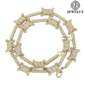 Export Quality <b>Statement</b> <b>Necklace</b> 925 Silver Rhodium Plated Moissanite Animal Link Chain Luxury Party Jewelry Unisex For Export - Product Image 4