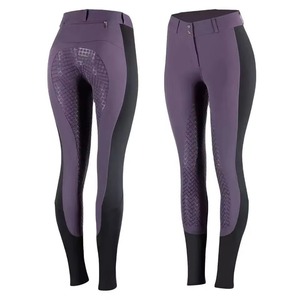 Pantalones de Montar a Caballo Personalizados de Cintura Alta, Compresivos, Transpirables, de Algodón y Silicona, Leggings/Pantalones de Equitación para Mujer - Product Image 1