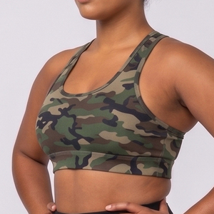 Women's Camo Racerback Sports Bra Yoga Workout Fitness Bra <b>Top</b> Athletic Wear Camouflage Racer-back <b>Top</b> Women - Product Image 5