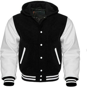 Wholesale Plus Size Winter Waterproof Wool Streetwear Baseball Jacket <b>Men</b> Women Custom Varsity Letterman Stand Front Embroidered - Product Image 3
