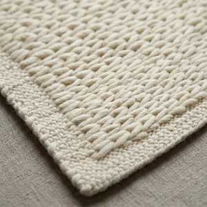 พรมขนสัตว์ถักลายแบบห่วงหินกรวดแบบถักขนาดกำหนดเองได้พรมปูพื้นขอบแบบมีพื้นผิว | ดีไซน์แบบห่วงขนาดใหญ่ที่ทันสมัย - Product Image 1