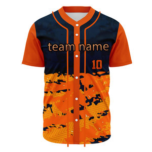 เสื้อเบสบอลแบบซับลิเมชั่นเต็มตัวสำหรับเด็ก ระบายอากาศได้ดี ชุดเบสบอลแบบกำหนดเอง เสื้อซอฟต์บอล ราคาขายส่ง - Product Image 1