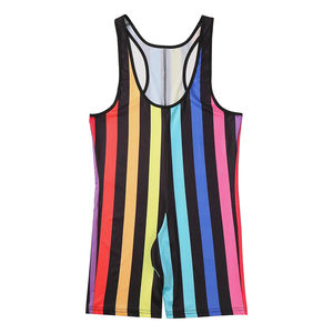 Singlet de Lucha Libre y Levantamiento de Pesas de Alta Calidad para Hombre, Sublimado, Cómodo, de Spandex, Servicio OEM - Product Image 3