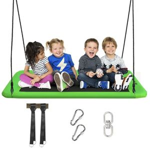 60-Inch Outdoor Platform Tree <b>Swing</b> with 2 Hanging Straps for Patio Use - Product Image 6
