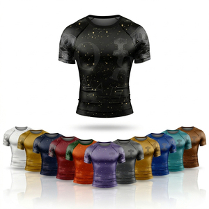 เสื้อรัดรูปออกแบบลายซับลิเมชั่นตามสั่ง แขนยาว แขนสั้น สำหรับออกกำลังกาย ฟิตเนส กีฬา และว่ายน้ำ - Product Image 1