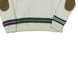 Custom 2023 Design Geometric Mandarin Collar Button Cricket Pullover Sweater <b>Cardigan</b> Knit Breathable Wool Anti-Wrinkle <b>Thick</b> - Product Image 2