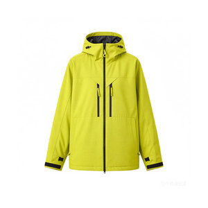 Veste de ski imperméable à capuche pour homme avec isolation synthétique et fermeture éclair Gris - Product Image 4