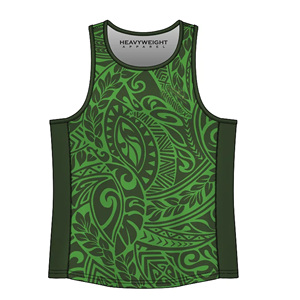 Heavyweight Apparel New Men's Athletic <b>Singlet</b> Quick Dry Spandex/Nylon Gym Tank Top Custom Sublimation <b>Running</b> Fitness Slim Fit - Product Image 6