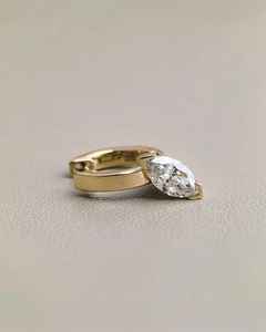 Pendientes de Aro con Diamante Cultivado en Laboratorio de Corte Marquesa de 0.51CT y Oro Sólido de 14K, Joyería de Compromiso para Mujer, Regalo Encantador - Product Image 2