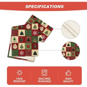 Mode Xmas 210 GSM <b>Table</b> <b>Runner</b> for Christmas Party Decor Home Dining Kitchen Winter Atmosphere Decorative Christmas Gift - Product Image 2